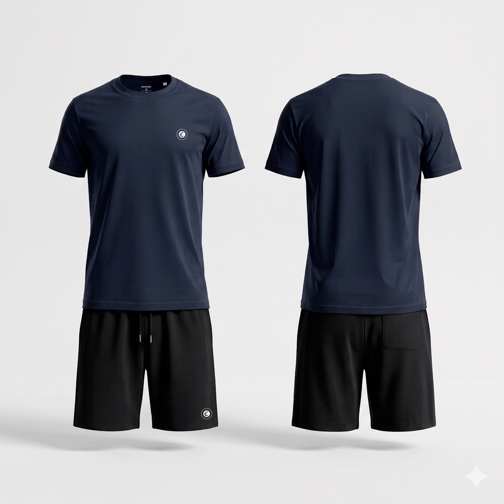 Zomerset mono badge met Zwarte Shorts