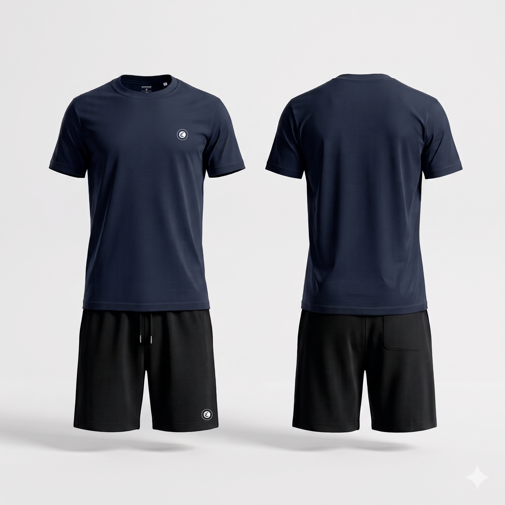 Zomerset mono badge met Zwarte Shorts