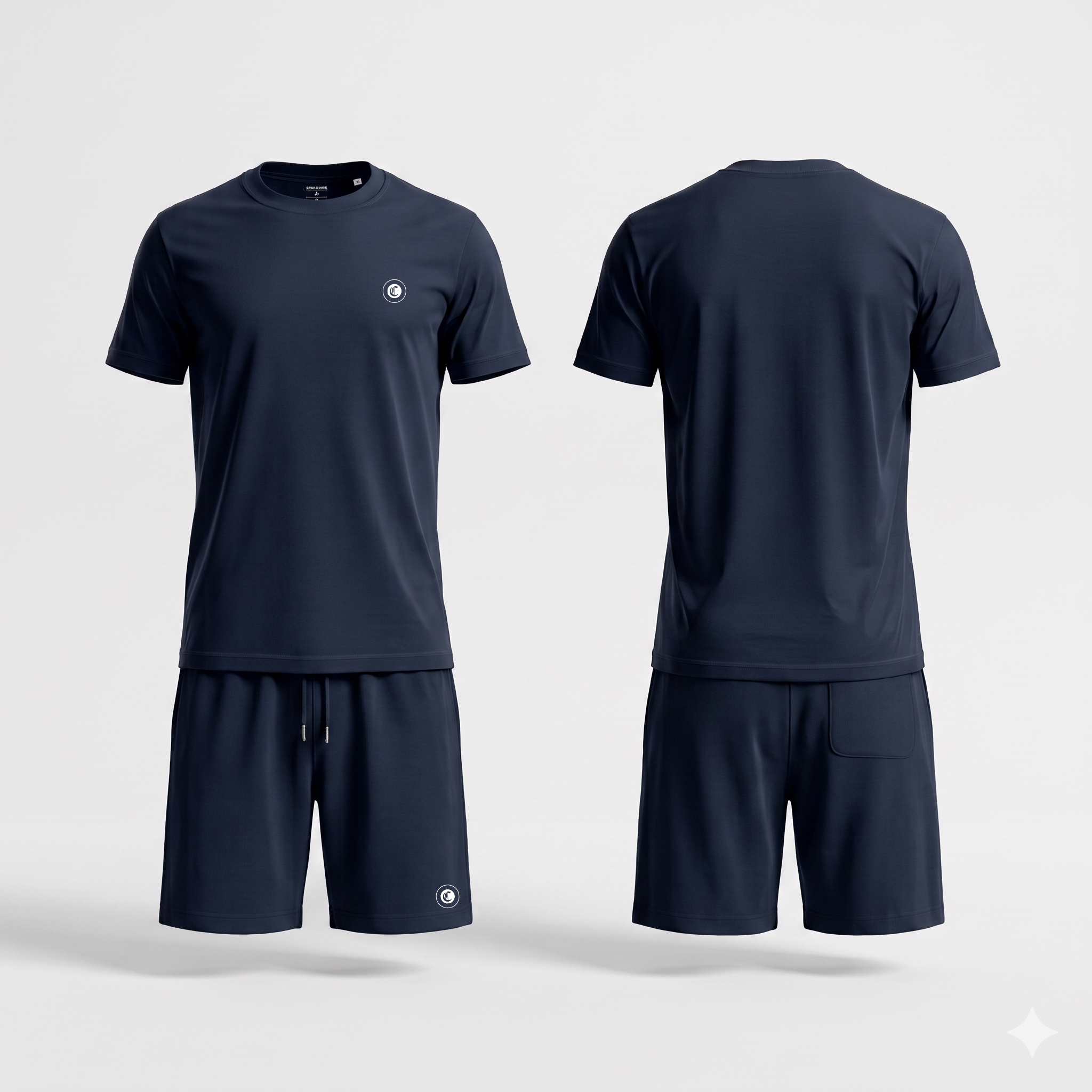 Zomerset mono badge met Navy Shorts