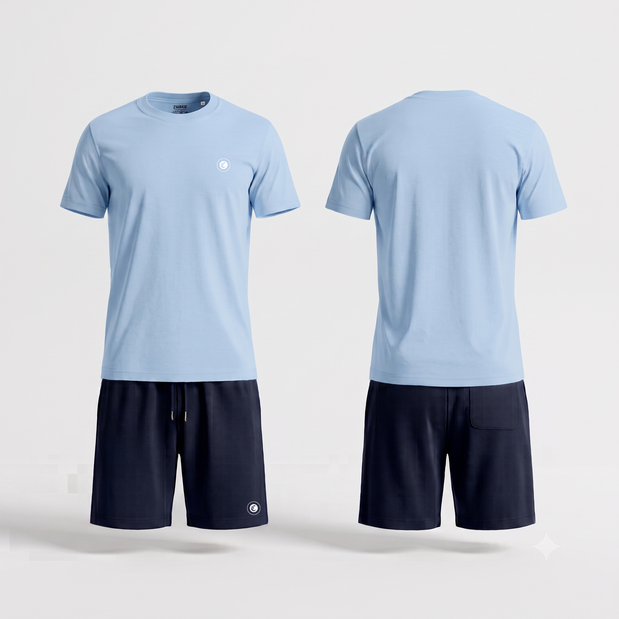 Zomerset mono badge met Navy Shorts